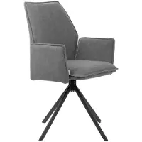 Homla LUGRO - Swivel Chair - Grijs - 56x60x82 cm