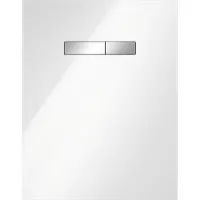 Tece TECElux - Bovenste bedieningsglasplaat met handmatige bediening, wit glas/glanzend chroom 9650001