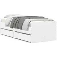 vidaXL Bedframe met lades wit 100x200 cm