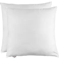 Homescapes Hoofdkussens 80x80 cm – Set van 2 – Medium Zacht – 100% Eendenveren – Anti-Allergisch – Voor Zijslaper & Nekklachten – Oeko‑Tex Gecertificeerd