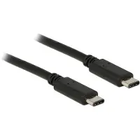 DeLOCK 83672 USB-C-kabel USB 2.0 USB-C stekker, USB-C stekker 0.50 m Zwart