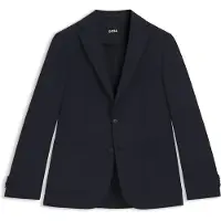 BOSS Slim-fit blazer van een wasbare wolmix