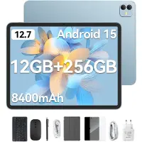 Blackview LINK 8 - Tablet - 12.7 Inch - 36 GB RAM - 256 GB ROM - 8400 mAh - Android 15 - Met Toetsenbord(QWERTY) - Beschermhoes - Muis - Stylus - 5G WiFi - Blauw