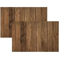 COSY&TRENDY Cosy & Trendy Tafel Placemats - 4x - houten planken print - pvc - 44 x 28 cm - Onderleggers - Tafel dekken