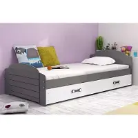 BMS - Youth Bed - 90x200 cm - Graphite/White