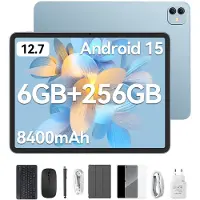 Blackview LINK 8 - Tablet - 12.7 Inch - 18 GB RAM - 256 GB ROM - 8400 mAh - Android 15 Tablet - Met Toetsenbord(QWERTY) - Beschermhoes - Muis - Stylus - 5G WiFi - Blauw