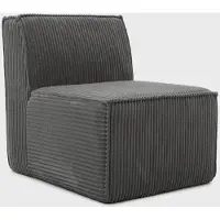 Homla - Fotel modułowy - ciemnoszary sztruksowy - 73x88x73 cm