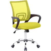 BOG Kinderbureaustoel Ergonomisch – Gele Draaistoel Met Netbekleding – In Hoogte Verstelbaar – Comfortabele Bureau Stoel Voor Kinderen