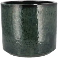 DK Design Bloempot model Green Glaze - groen - D21 x H24 cm - glanzend - plantenpot