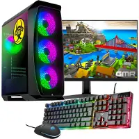 GMR Complete Ryzen 5 Budget 6-Core Game PC Setup met 24" Gaming Monitor, Toetsenbord & Muis - 500GB SSD - 16GB RAM - Win 11 Proffesional