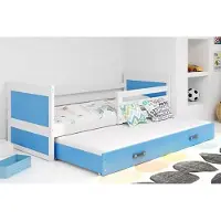 BMS - Pull-out Youth Bed - 90x200 cm - White/Blue