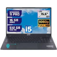 GMR - 15.6 Inch Full HD Laptop - Intel Core i5 - 16GB DDR5 RAM - 512GB SSD - Windows 11 Pro voor Thuis, Office en Studie notebook