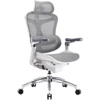 Sihoo C300-Geüpgraded Ergonomische Bureaustoel - Ultrazachte 6D-Armleuningen - Verstelbare Hoofdsteun & Zitkussen - Dynamische Lendensteun - 150kg Draagvermogen - Kantoor/Thuis/Gaming - Wit
