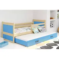 BMS - Jeugdbed met Uittrekfunctie - 90x190 cm - Blauw