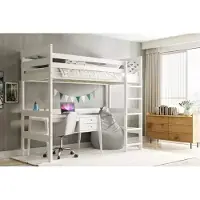 BMS - Bunkbed - 90x200 cm - Wit - Inclusief Matras