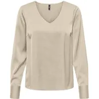 ONLY - ONLMIKA VIS SATIN L/S JEW V-NECK TOP WVN - Meisjes - Blouses
