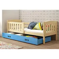 BMS - Jeugdbed KUBUŚ - 90x200 cm - Pine/Blue