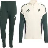 Adidas Juventus Trainingspak 1/4-Zip Europees 2025-2026 Beige Groen Zwart