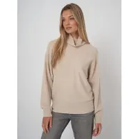 REPEAT cashmere Ruimvallende coltrui van biologische kasjmier - Maat 38 - Natural - Dames -