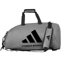 Adidas Combat 2-in-1 Sporttas - PU - Grijs/Zwart (Beschikbaar in verschillende maten)