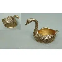 MEA Kaarshouder Zwaan – Goudkleur – 8×5×6 cm – Decoratief & Sfeervol