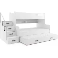 BMS - Jeugdbed - 120x200 - Wit - Inclusief Matras en Lade