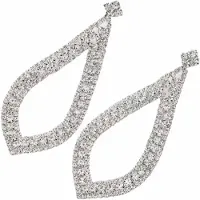 Charme Bijoux Oorbellen- Grace- strass-extra lang-8.5 cm-