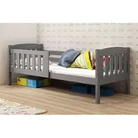 BMS - KUBUŚ Single Youth Bed - 90x190 cm - Graphite - Met Matras