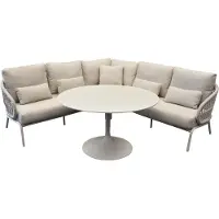 Suns Tosca hoek high lounge loungeset 4 delige camel sand rope