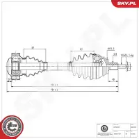 ESEN SKV 40SKV028 Aandrijfas