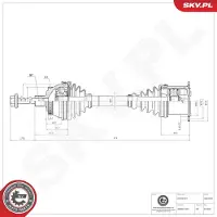 ESEN SKV 40SKV050 Aandrijfas