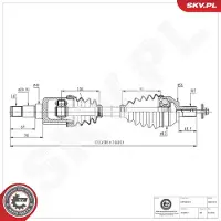 ESEN SKV 40SKV073 Aandrijfas