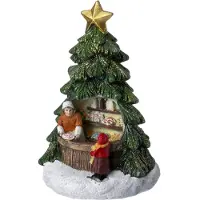 Intratuin Kerstdorpminiatuur Kerstboom Kraam 8,8 X 8 X 13,3 Cm