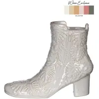 Ideas 4 Seasons Vaas Bootie crème Ø7x22x19cm crème Keramiek Vaas