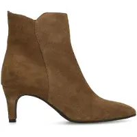 Manfield Taupe suède enkellaarsjes | Maat 39