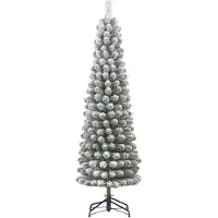Black Box Trees Kunstkerstboom Charlton Pilar - Met Sneeuw - H 185cm