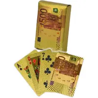 HOT Games Speelkaarten 500 Euro Goud 100% kunststof