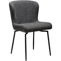 Dan Form Glam Dan-Form eetkamerstoel draaivoet bouclé donkergrijs.