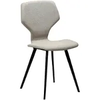 Ebuy24 S.I.T Dan-Form eetkamerstoel bouclé lichtgrijs.