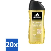Adidas 20 x Shower Gel Victory League 250 ml - Douchegel - 3-in-1 - Lichaam - Gezicht - Haar