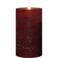 Annas collection Oplaadbare led kaars 7,5 x 12,5 cm | Bordeaux | Bewegende vlam