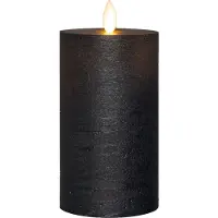 Anna's Collection Oplaadbare led kaars 7,5 x 12,5 cm | Zwart | Bewegende vlam