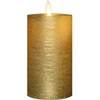 Annas collection Oplaadbare led kaars 7,5 x 12,5 cm | Goud | Bewegende vlam