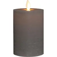 Anna's Collection Oplaadbare led kaars 7,5 x 10 cm | Taupe | Bewegende vlam