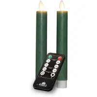 Anna's Collection Led dinerkaars 18 cm | Jade groen | Bewegende vlam