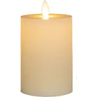 Annas collection Oplaadbare led kaars 7,5 x 10 cm | Ivoor | Bewegende vlam