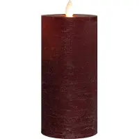 Annas collection Oplaadbare led kaars 7,5 x 15 cm | Bordeaux | Bewegende vlam