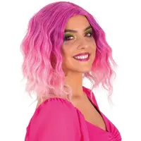 Partyxplosion Pruik Alicia - Roze verloop