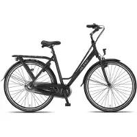 Altec Damesfiets Delta 28 Inch 56 cm Dames 3V Rollerbrake Matzwart