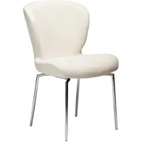 Ebuy24 Glory Dan-Form eetkamerstoel draaivoet bouclé beige.
